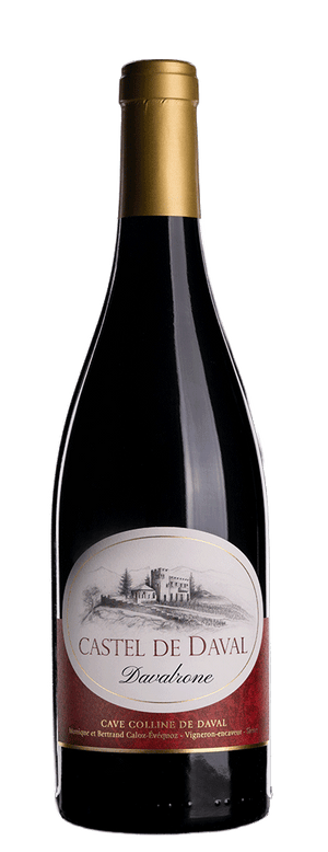 Bouteille de vin rouge Davalrone de la cave Colline de Daval