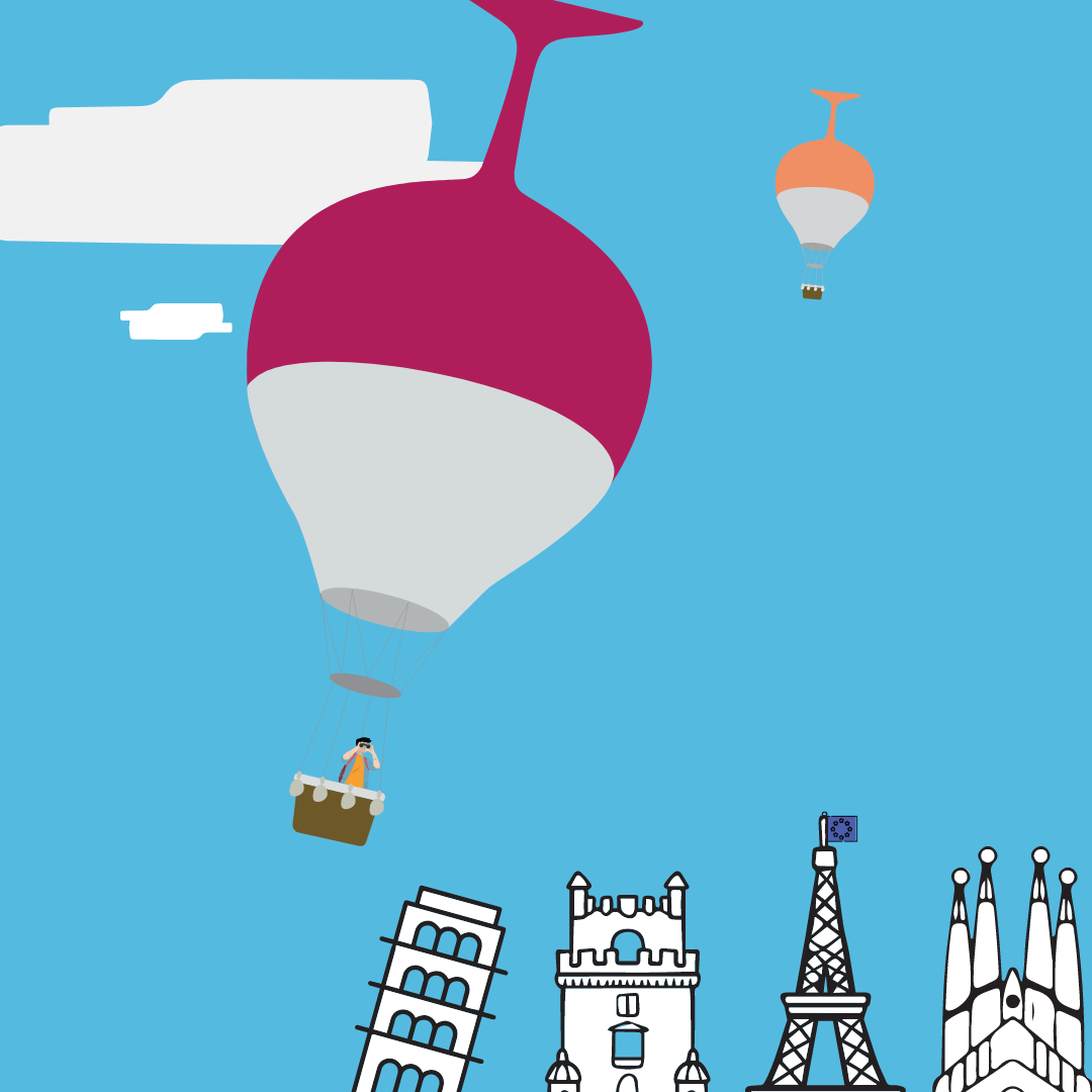 Visuel voyage œnologique en Europe