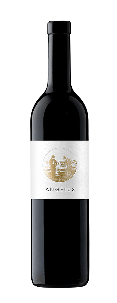 Bouteille de vin rouge du Domaine Angélus