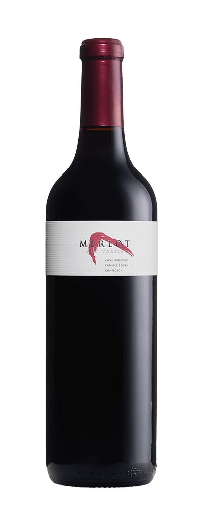 Bouteille de vin rouge Merlot de la cave Ardévaz