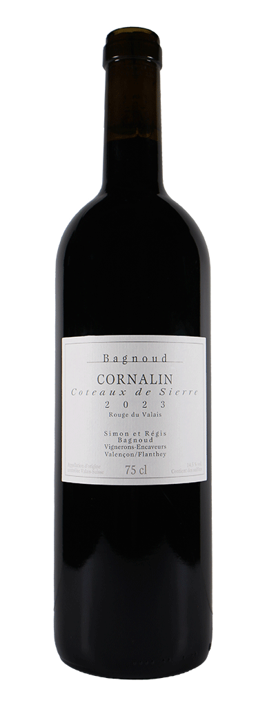 Bouteille de vin rouge Cornalin de la cave Bagnoud vin