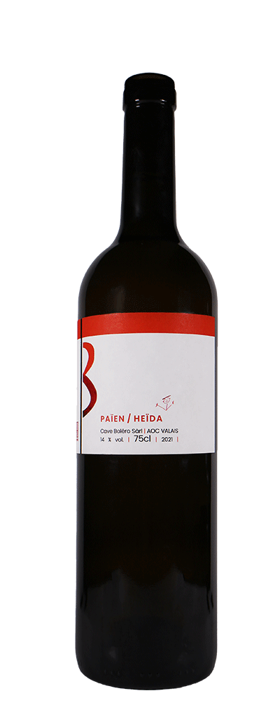 Bouteille de vin blanc Païen / Heida de la cave Boléro