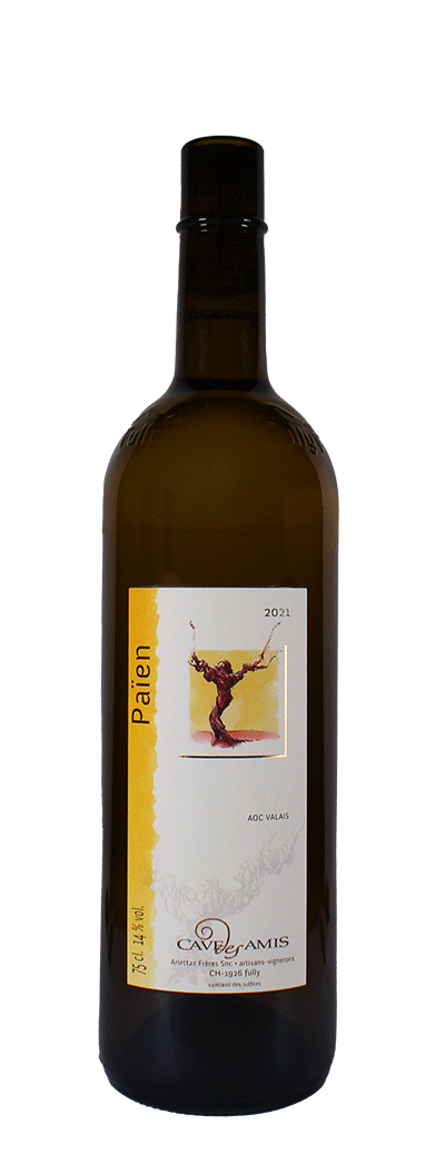 Bouteille de vin blanc de Païen de la cave des Amis