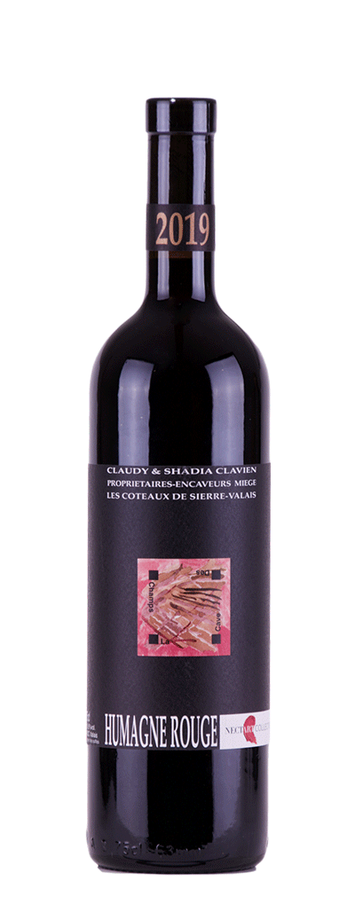 Bouteille de vin rouge d'Humagne Rouge de la cave des Champs