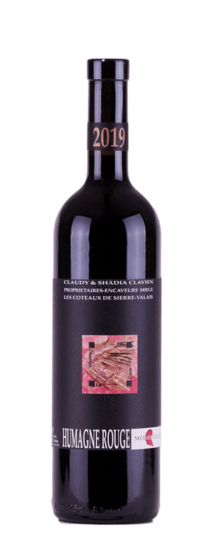 Bouteille de vin rouge d'Humagne Rouge de la cave des Champs