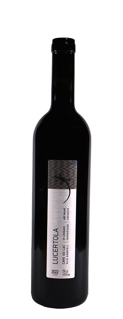 Bouteille de vin rouge Lucertola de la cave du Lac