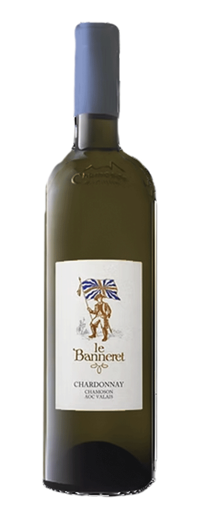 Bouteille de vin blanc Chardonnay de la cave Le Banneret
