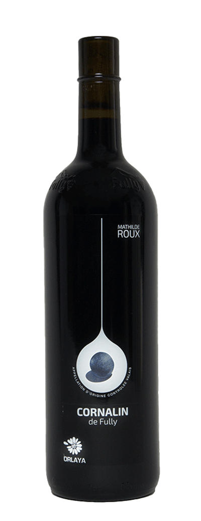 Bouteille de vin rouge Cornalin de Fully de la cave l'Orlaya
