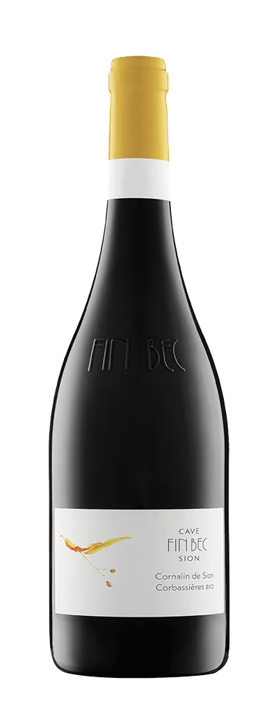 Bouteille de vin rouge Cornalin de Sion de la cave Fin Bec