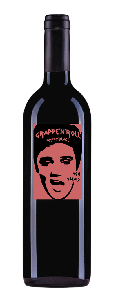 Bouteille de vin rouge Grappe'N'Roll créé par la communauté de La Grappe