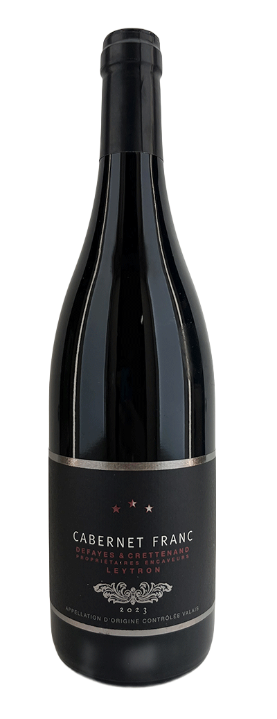 Bouteille de vin rouge Cabernet Franc de la cave Défayes & Crettenand