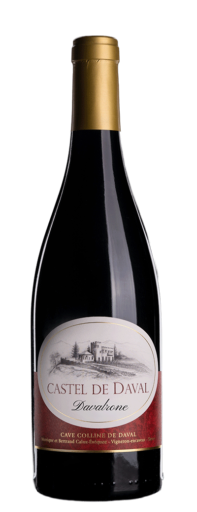 Bouteille de vin rouge Davalrone de la cave Colline de Daval