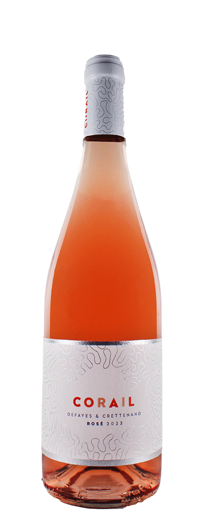 Bouteille de vin rosé "Corail" de la cave Défayes & Crettenand
