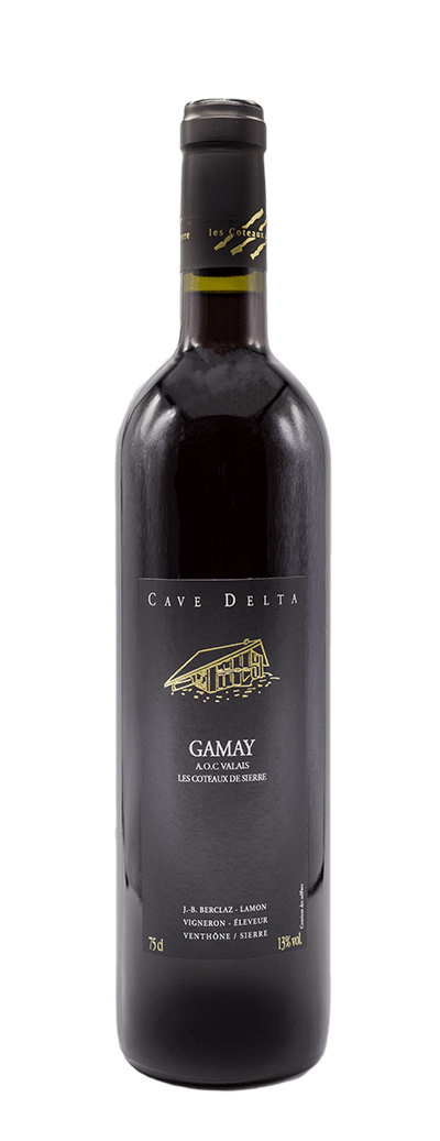 Bouteille de vin rouge Gamay de la cave Delta