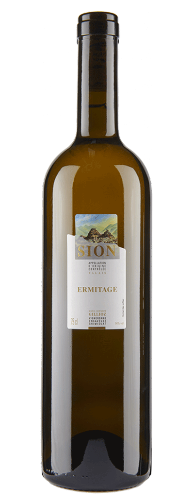 Bouteille de vin blanc Ermitage de la cave Marie-Bernard Gillioz