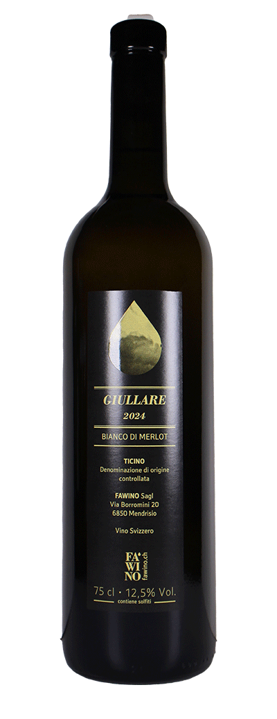 Bouteille de vin Merlot Blanc Giullare de la cave FA'WINO