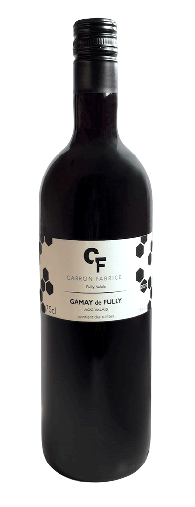 Bouteille de vin rouge Gamay de la cave Fabrice Carron