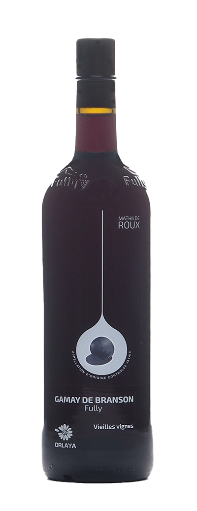 Bouteille de vin rouge Gamay de la cave de L'Orlaya