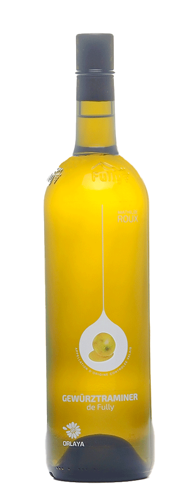 Bouteille de vin blanc Gewürztraminer de la cave L'Orlaya