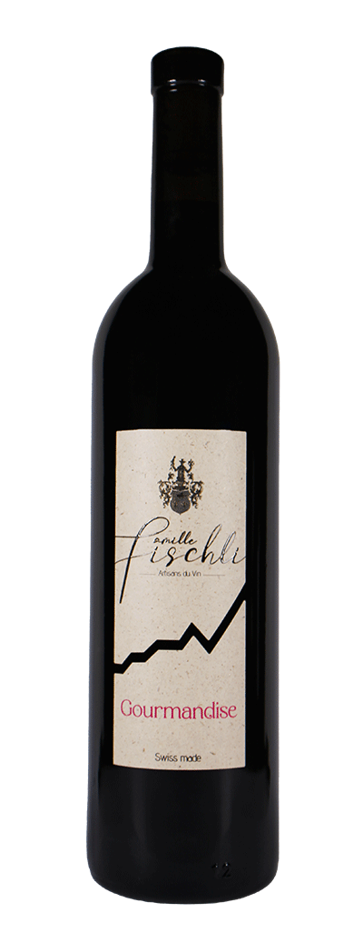 Bouteille de vin rouge Gourmandise de la cave Famille Fischli