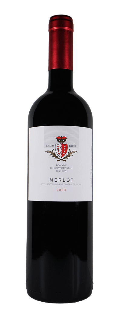 Bouteille de vin rouge Merlot du Domaine du Grand Brûlé