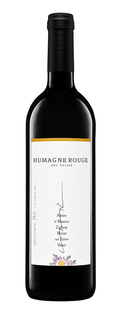 Bouteille de vin Humagne rouge de la cave Maurice Zufferey