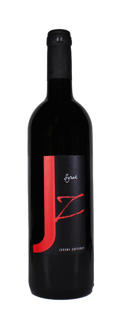 Bouteille de vin rouge de Syrah de la cave Jérémy Zufferey
