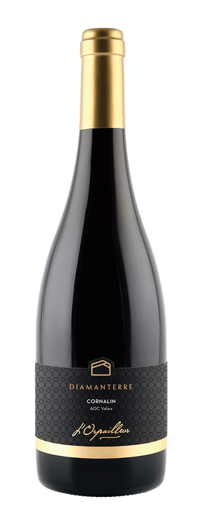 Bouteille de vin rouge Cornalin Diamanterre de la cave L'Orpailleur