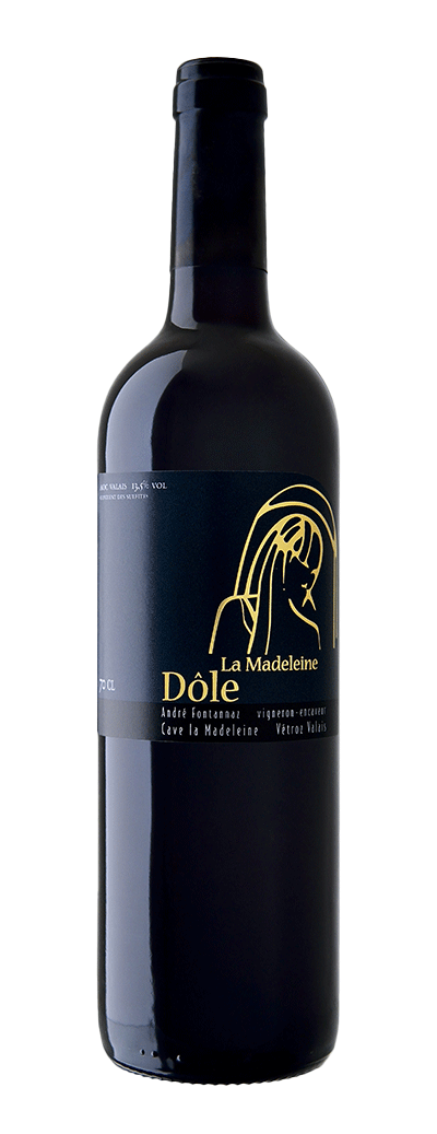 Bouteille de vin rouge Dôle de la cave La Madeleine