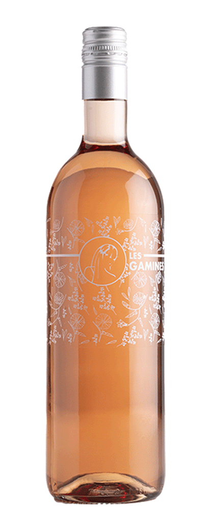 Bouteille de vin rosé les gamines de la cave La Madeleine