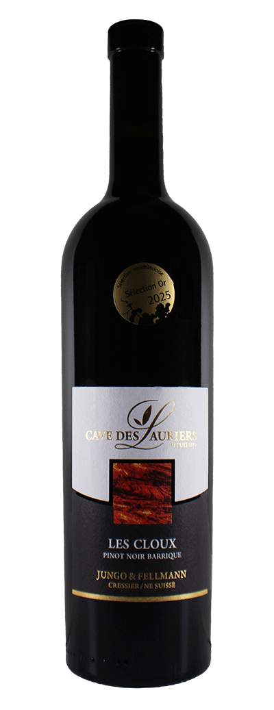 Bouteille de vin rouge Les Cloux de la Cave des Lauriers