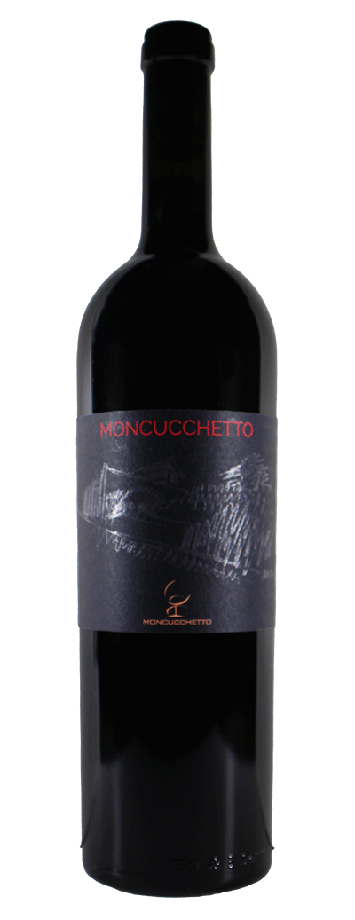 Bouteille de vin rouge Merlot de la cave Moncucchetto