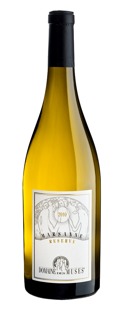 Bouteille de vin blanc Marsanne Réserve du Domaine des muses de Robert Taramarcaz