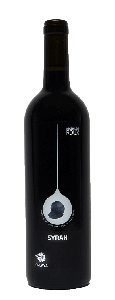 Bouteille de vin rouge Syrah de la cave de L'Orlaya