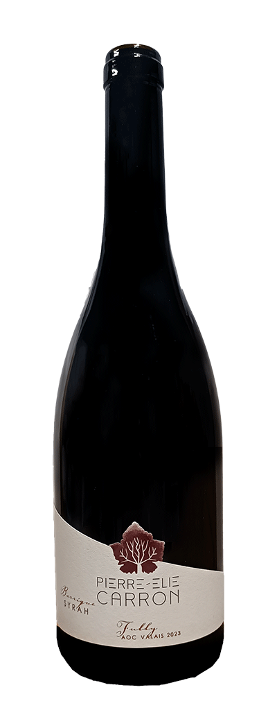 Bouteille de vin rouge Syrah esert de la cave Pierre-Elie Carron