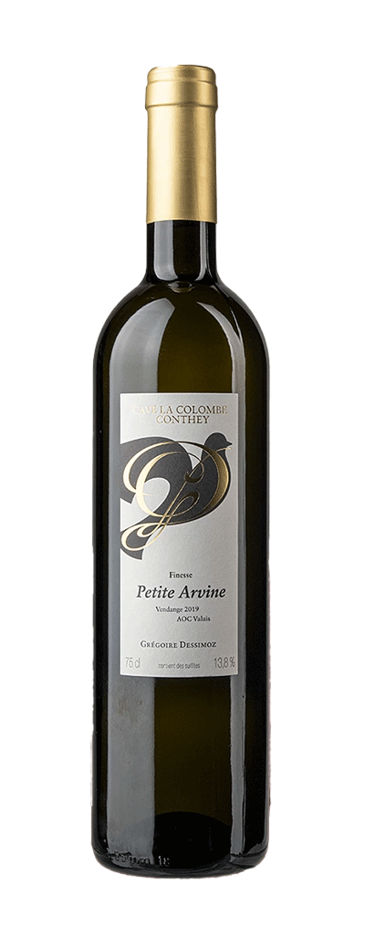 Bouteille de vin blanc Petite Arvine de la cave La Colombe