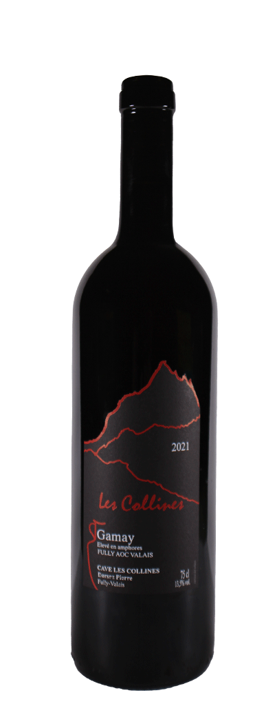 Bouteille de vin rouge Gamay Amphore de la cave Pierre Dorsaz