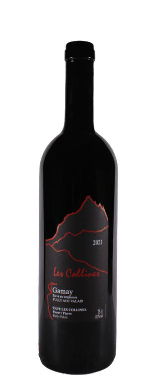 Bouteille de vin rouge Gamay Amphore de la cave Pierre Dorsaz