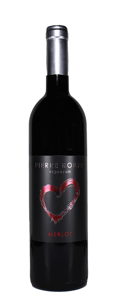 Bouteille de vin rouge Merlot de la cave Pierre Robyr