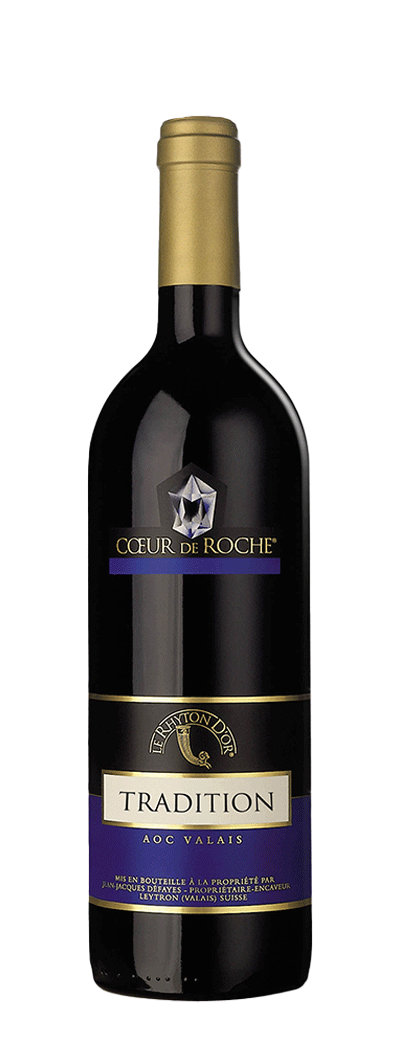 Bouteille de vin Tradition de la gamme coeur de roche de la cave Le Rhyton d'Or