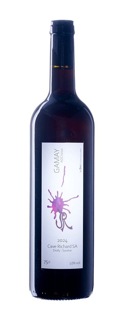 Bouteille de vin rouge Gamay de la cave Richard