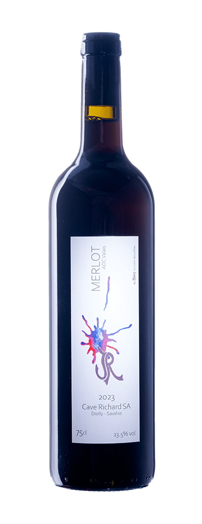 Bouteille de vin rouge Merlot de la cave Richard