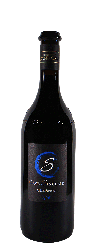 Bouteille de vin rouge Syrah du Valais de la Cave Sinclair à Loc