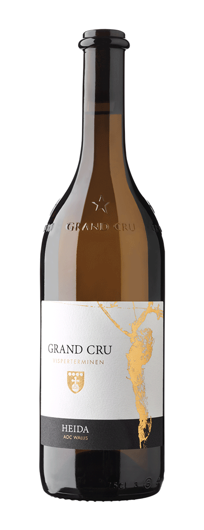 Bouteille de vin blanc Heida Grand Cru de la St.Jodern Kellerei à Visperterminen