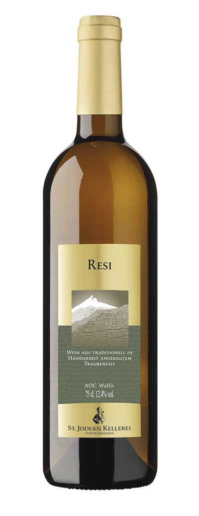 Bouteille de vin blanc Rèze de la cave St.Jodern Kellerei à Visperterminen