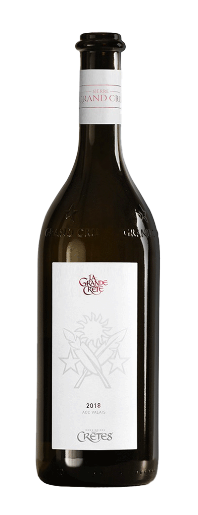 Bouteille de vin rouge Syrah Grand Cru du Domaine des Crêtes