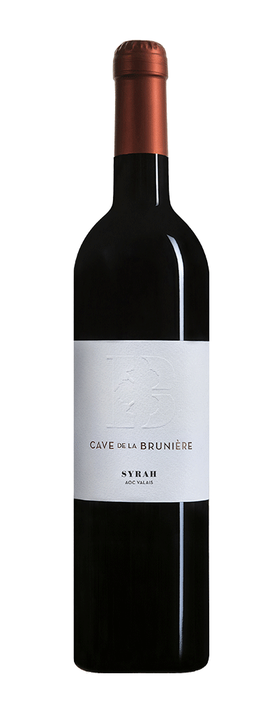 Bouteille de vin rouge Syrah de la cave la Brunière
