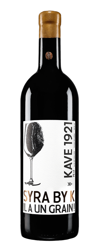 Bouteille de vin rouge Syra by K de la Kave 1921 à Martigny