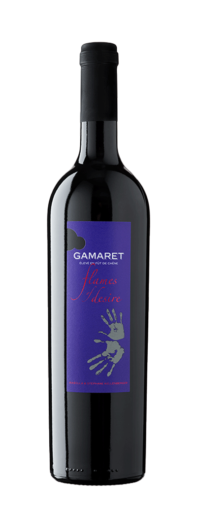 Bouteille de vin rouge Gamaret "flames of desire" de la cave Vin d'oeuvre