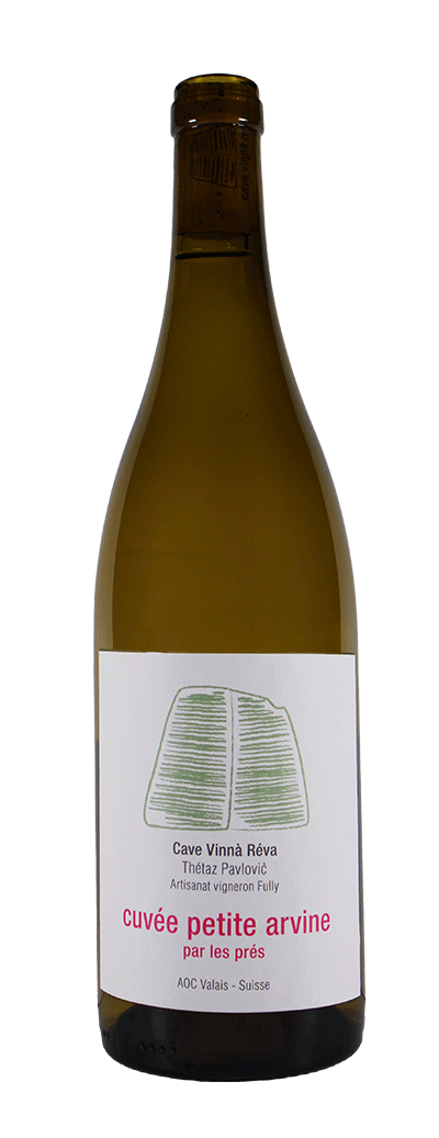 Bouteille de vin blanc Petite Arvine de la cave Vinna Reva à Fully
